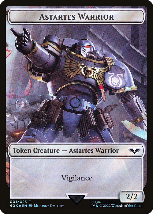 Astartes Warrior (T40K-01★) - Warhammer 40,000 Tokens Foil