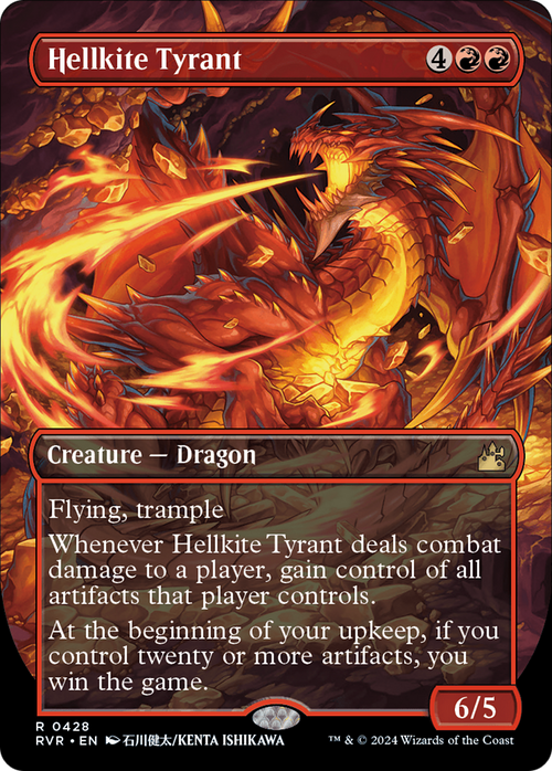 Hellkite Tyrant (Anime Borderless) (RVR-428) - Ravnica Remastered Foil