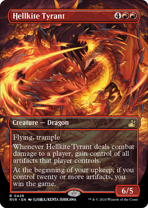 Hellkite Tyrant (Anime Borderless) (RVR-428) - Ravnica Remastered Foil