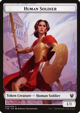 Human Soldier // Pegasus Double-Sided Token (THB-2 // 3) - Theros Beyond Death Tokens Foil