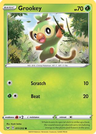 Grookey (011) (011) 011  SWSH01 Sword & Shield Base Set - Common