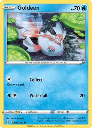 Goldeen (046) (046) 046  - Reverse Holofoil SWSH01 Sword & Shield Base Set - Common