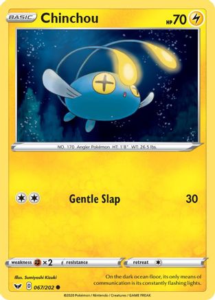 Chinchou (067) (067) 067  - Reverse Holofoil SWSH01 Sword & Shield Base Set - Common