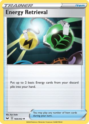 Energy Retrieval 160  SWSH01 Sword & Shield Base Set - Uncommon