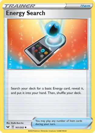 Energy Search 161  SWSH01 Sword & Shield Base Set - Uncommon