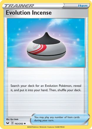 Evolution Incense 163  - Reverse Holofoil SWSH01 Sword & Shield Base Set - Uncommon