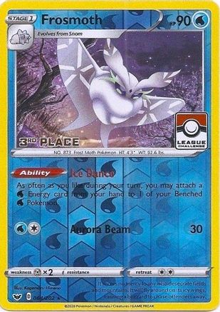 Frosmoth - 064/202 (League Challenge) [3rd Place]/202  - Reverse Holofoil League & Championship Cards - Promo