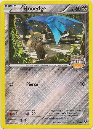 Honedge - 83/146 (Regional Championships)/146  - Reverse Holofoil League & Championship Cards - Promo