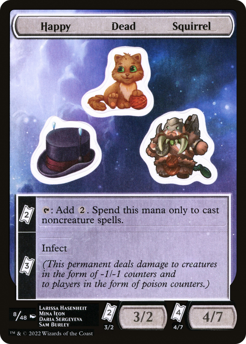 Happy Dead Squirrel (UNF-008) - Unfinity Sticker Sheets