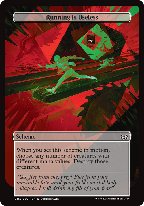 Running Is Useless (Full Art) (A:DSC-356) - Duskmourn: House of Horror Commander