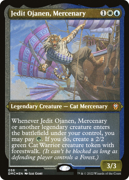 Jedit Ojanen, Mercenary (Foil Etched) (DMC-056) - Dominaria United Commander Foil