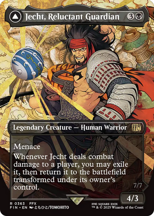 Jecht, Reluctant Guardian (Borderless) (FIN-363) - FINAL FANTASY: (enchantment) Foil