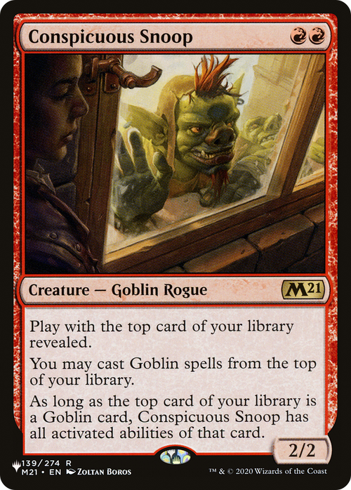Conspicuous Snoop (LIST-139/274) - The List