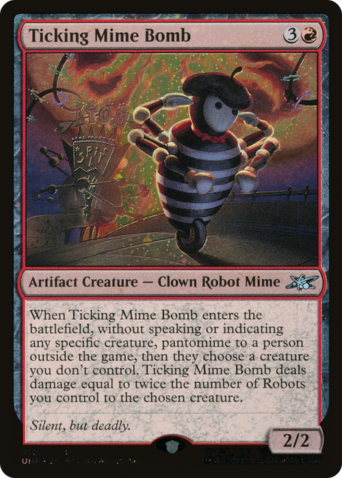 Ticking Mime Bomb (Galaxy Foil) (UNF-410) - Unfinity Foil