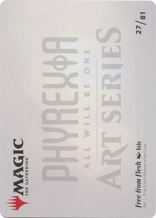 Free from Flesh // Free from Flesh (AONE-027) - Phyrexia: All Will Be One Art Series (Borderless)