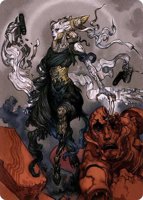 Tamiyo, Compleated Sage // Tamiyo, Compleated Sage (ANEO-076) - Neon Dynasty Art Series (Borderless)