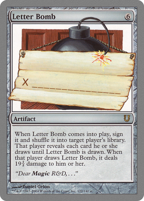 Letter Bomb (UNH-122) - Unhinged