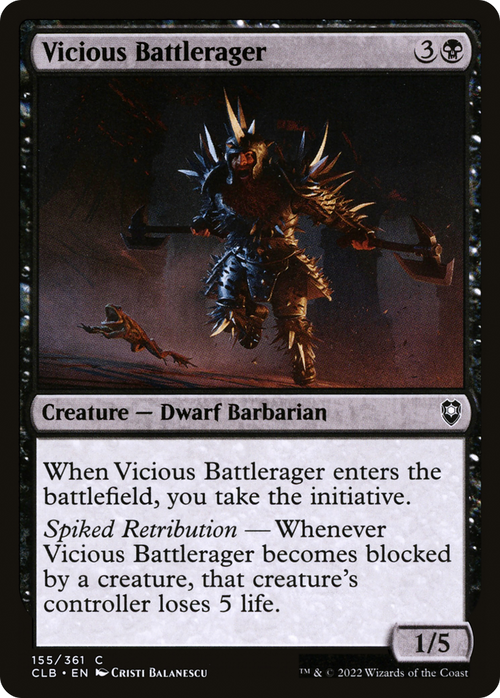 Vicious Battlerager (CLB-155) - Commander Legends: Battle for Baldur's Gate