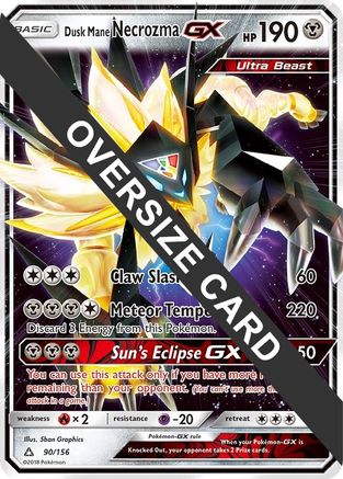 Dusk Mane Necrozma GX - 90/156/156  - Holofoil Jumbo Cards - Promo