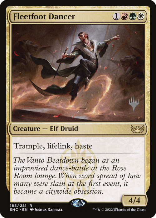 Fleetfoot Dancer (PPSNC-188) - Streets of New Capenna Promos Foil