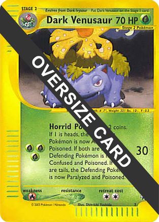 Dark Venusaur - 7 (Best of Game 7 Promo)  Jumbo Cards - Promo