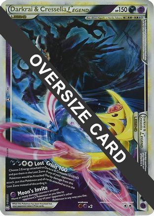 Darkrai & Cresselia Legend - 99/102 & 100/102 (Single Oversized Promo)/102  - Holofoil Jumbo Cards - Promo