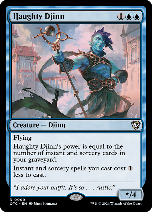 Haughty Djinn (OTC-099) - Outlaws of Thunder Junction Commander Foil