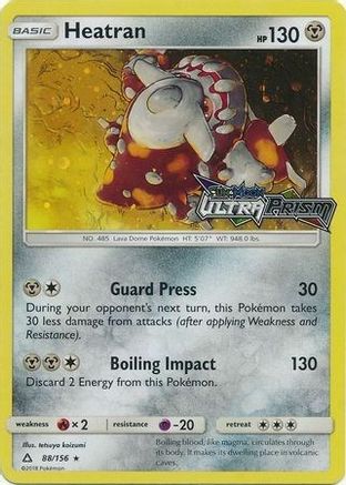 Heatran - 88/156 (Prerelease)/156  - Holofoil Alternate Art Promos - Promo