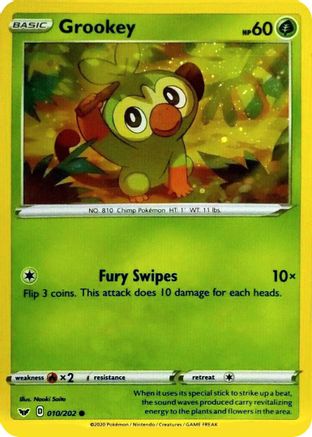 Grookey (Cosmos Holo) 010/202  - Holofoil Blister Exclusives - Promo