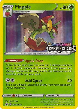 Flapple - SWSH022 (Prerelease)  - Holofoil SWSH Sword & Shield Promo Cards - Promo