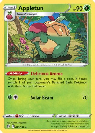 Appletun 023  - Holofoil SWSH02 Rebel Clash - Holo Rare