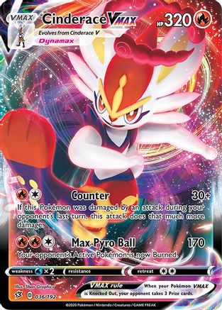 Cinderace VMAX 036  - Holofoil SWSH02 Rebel Clash - Ultra Rare