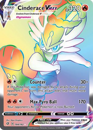 Cinderace VMAX (Secret)/192  - Holofoil SWSH02 Rebel Clash - Secret Rare