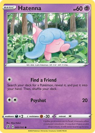 Hatenna 083  - Reverse Holofoil SWSH02 Rebel Clash - Common