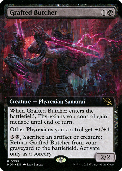 Grafted Butcher (Extended Art) (MOM-359) - March of the Machine: (Extended Art)