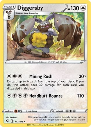 Diggersby  SWSH02 Rebel Clash - Rare