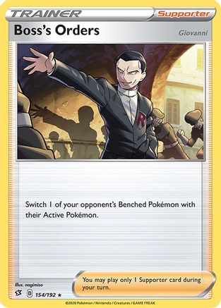 Boss's Orders 154  - Holofoil SWSH02 Rebel Clash - Holo Rare