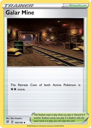 Galar Mine 160  - Reverse Holofoil SWSH02 Rebel Clash - Uncommon