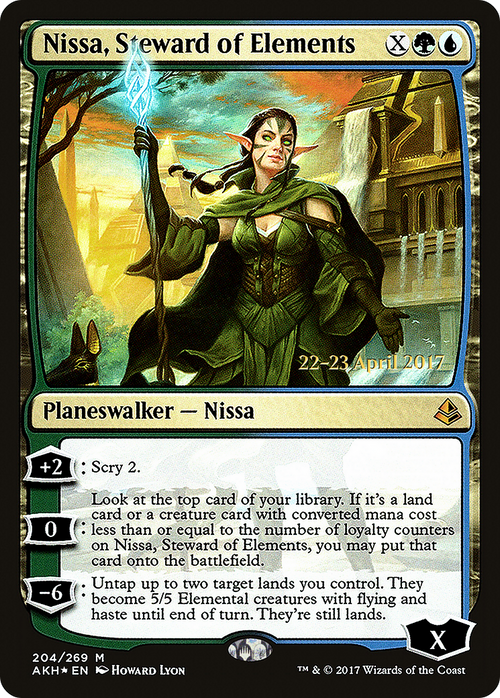 Nissa, Steward of Elements (PRE-204S) - Amonkhet Promos Foil