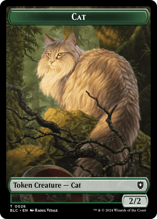 Cat (TBLC-026) - Bloomburrow Commander Tokens