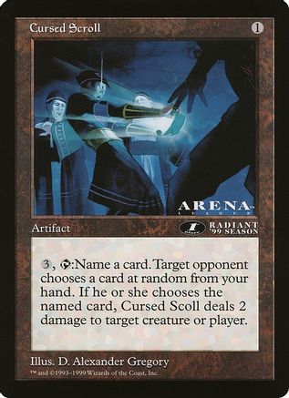 Cursed Scroll (1st Place) (Arena League) (OVER-) - Oversize Cards