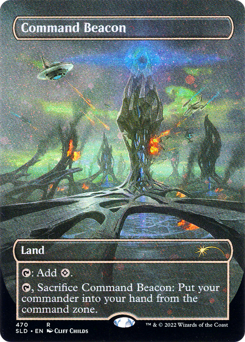 Command Beacon (Borderless) (Galaxy Foil) (SLD-470) - Secret Lair Drop Foil