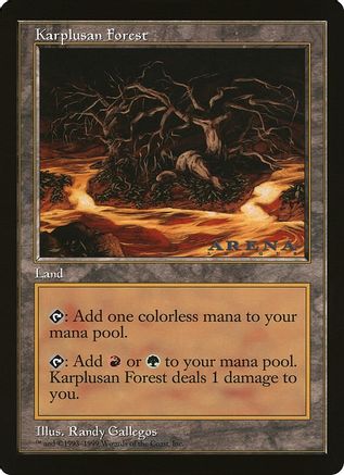 Karplusan Forest (Arena League) (OVER-) - Oversize Cards