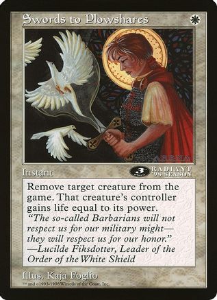 Swords to Plowshares (3rd Place) (Arena League) (OVER-) - Oversize Cards