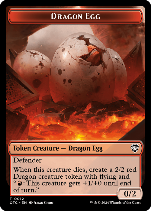 Dragon Egg (TOTC-012) - Outlaws of Thunder Junction Commander Tokens