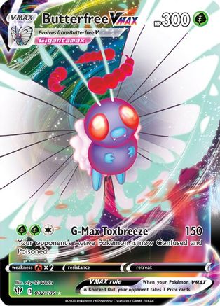Butterfree VMAX 002  - Holofoil SWSH03 Darkness Ablaze - Ultra Rare