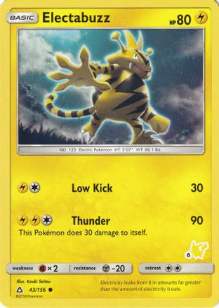 Electabuzz (#6 Pikachu Stamped) 043/156  Battle Academy - Promo
