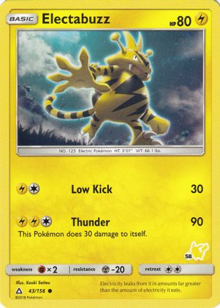 Electabuzz (#58 Pikachu Stamped) 043/156  Battle Academy - Promo