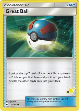 Great Ball - 119/149 (#57 Pikachu Stamped)/149  Battle Academy - Promo