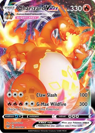 Charizard VMAX 020  - Holofoil SWSH03 Darkness Ablaze - Ultra Rare